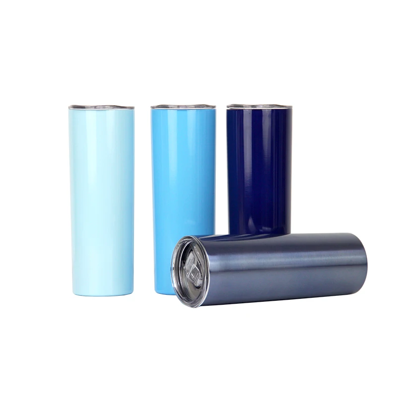 
Custom Logo Straight No Taper 20oz 30oz Sublimation BlankSkinny Double Wall 304 Stainless Steel Coffee Tumbler with Lids 