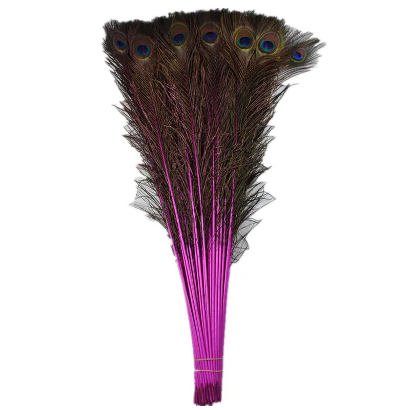 Peacock Feather Supplier Dyed Colors Natural Long Peacock Eye Feathers For Wedding Home Decoration DIY Craft