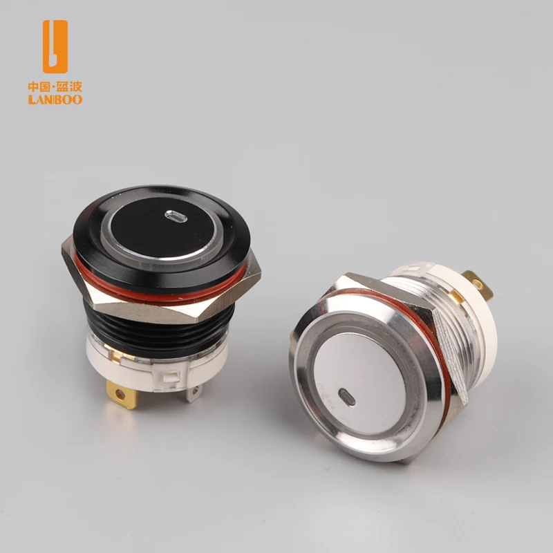 High qualified switch made 19mm 2NO momentary ring illuminated piezo switch