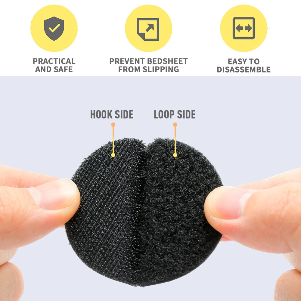 round squares adjustable printed heavy duty nylon self adhesive back dots circle tape logo rolls hook and loop dot