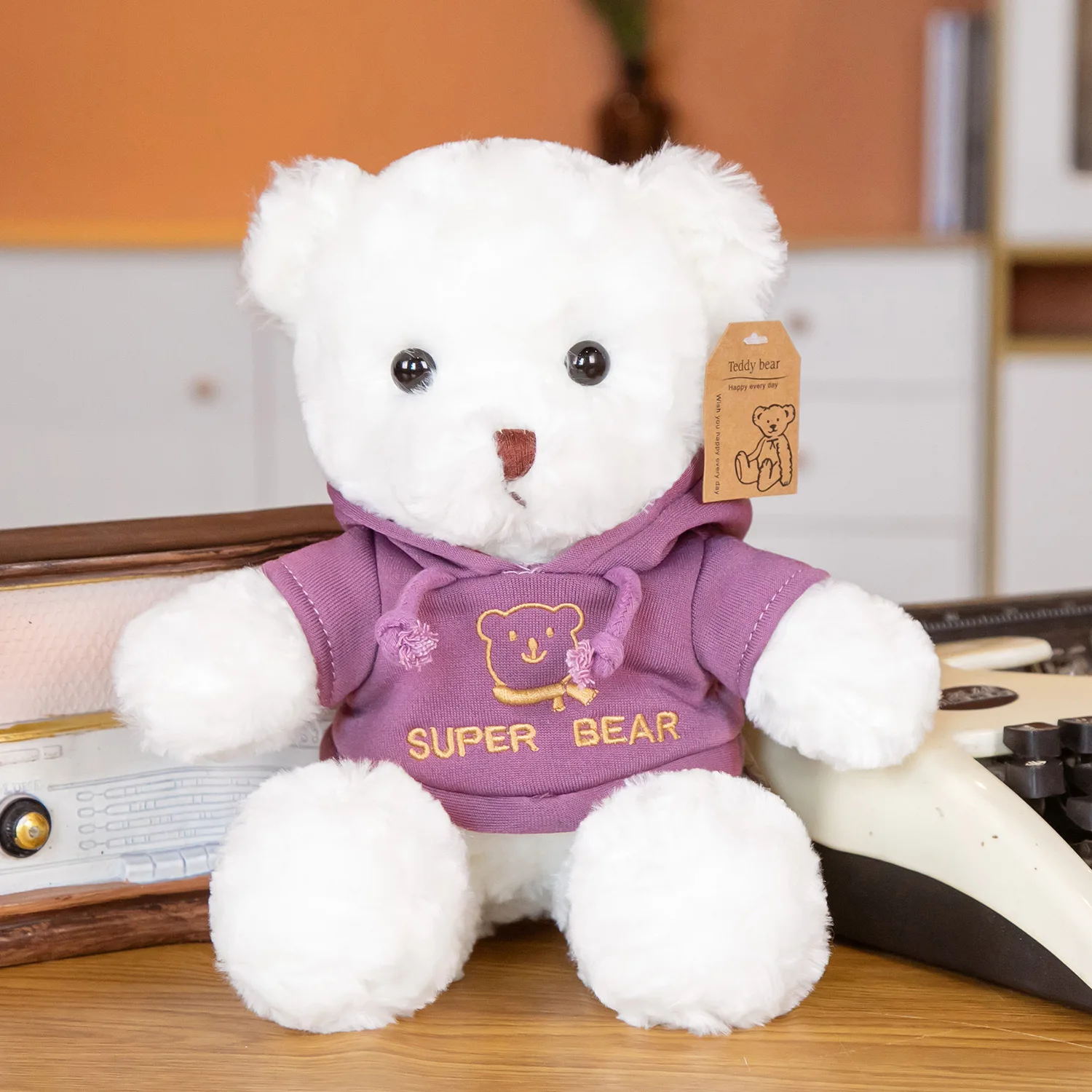 Low MOQ 30CM Teddy Bear Custom Personalized Butterfly Design Stuffed Plush Toy Holiday Gift Teddy Bear Plush Doll