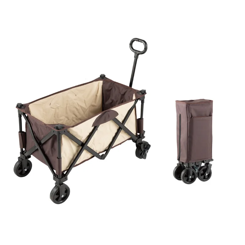 2022 Outdoor Beach Park Garden use folding Wagon 120kgs portable aluminum frame trolley camping wagon tool car