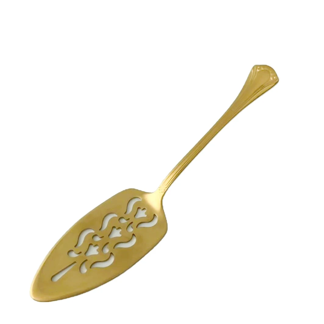 18/10 stainless steel cake shovel food grade cake tool wedding ,silver pizza cake server PVD gold