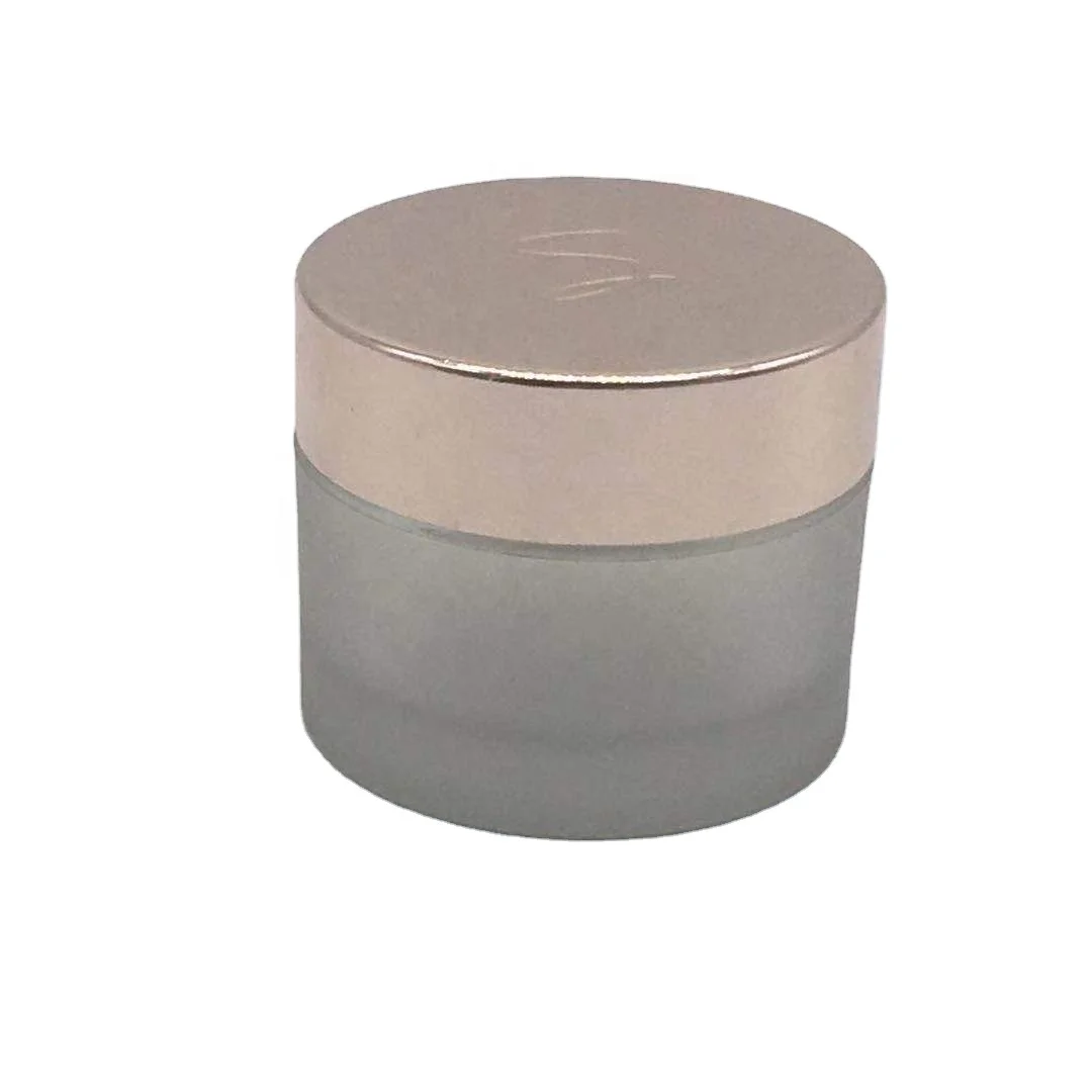 Cosmetic Empty Cream Packaging 1oz 2oz 3oz 4oz 5oz 6oz 8oz Body Lip Scrub Petg Frosted Cosmetics Jar With Shiny Rose Gold Cap