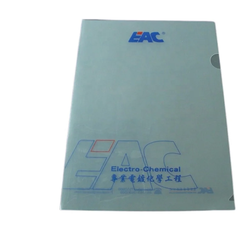 Hengyao Custom Logo Printed L-Shaped PP File Folder for Organizing Documents