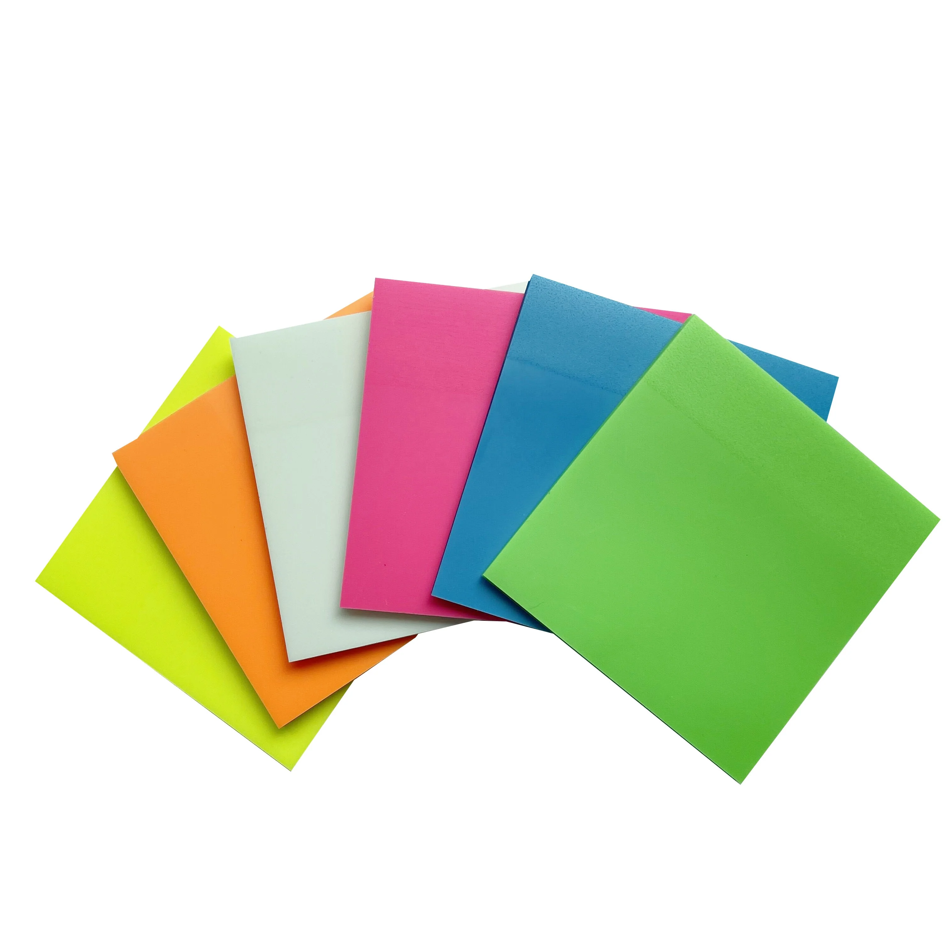 Transparent Colorful Pads Translucent Sticky Notes Memo for Office School Message Reminder