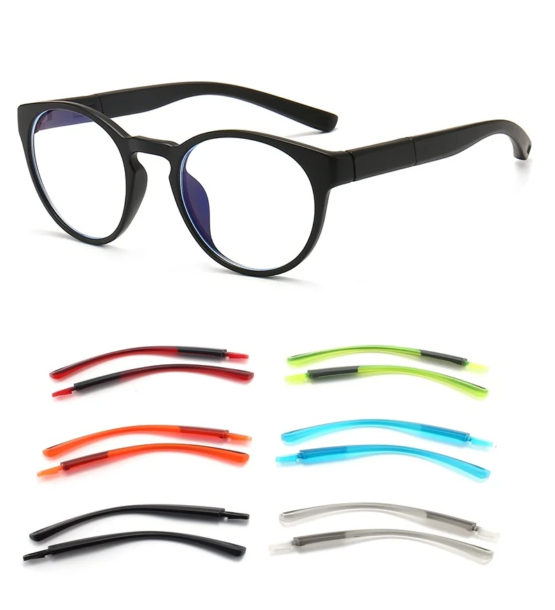 2022 popular round frame anti blue light glasses TR90 full rim fashion design eyeglasses spectacle