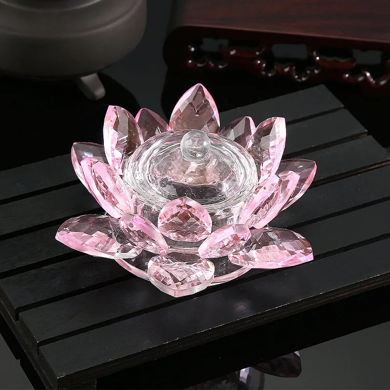 Lootaan Custom Pink Lotus Nail Acrylic Powder Liquid Dish Holder Container Crystal Nail Dappen Dish with Lid