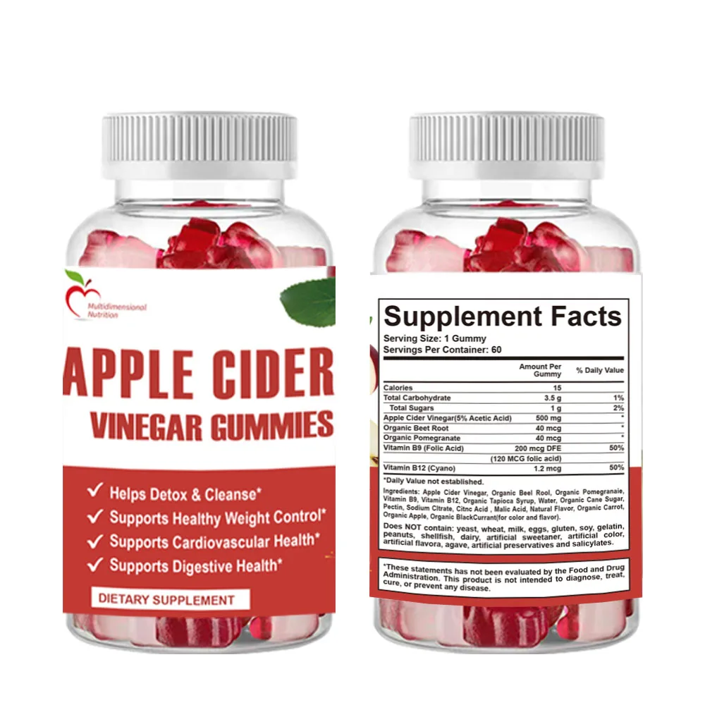 Wholesale OEM Private Label 250mg/300mg/500mg/1000mg Apple Cider Vinegar Gummies Keto Gummies weight loss