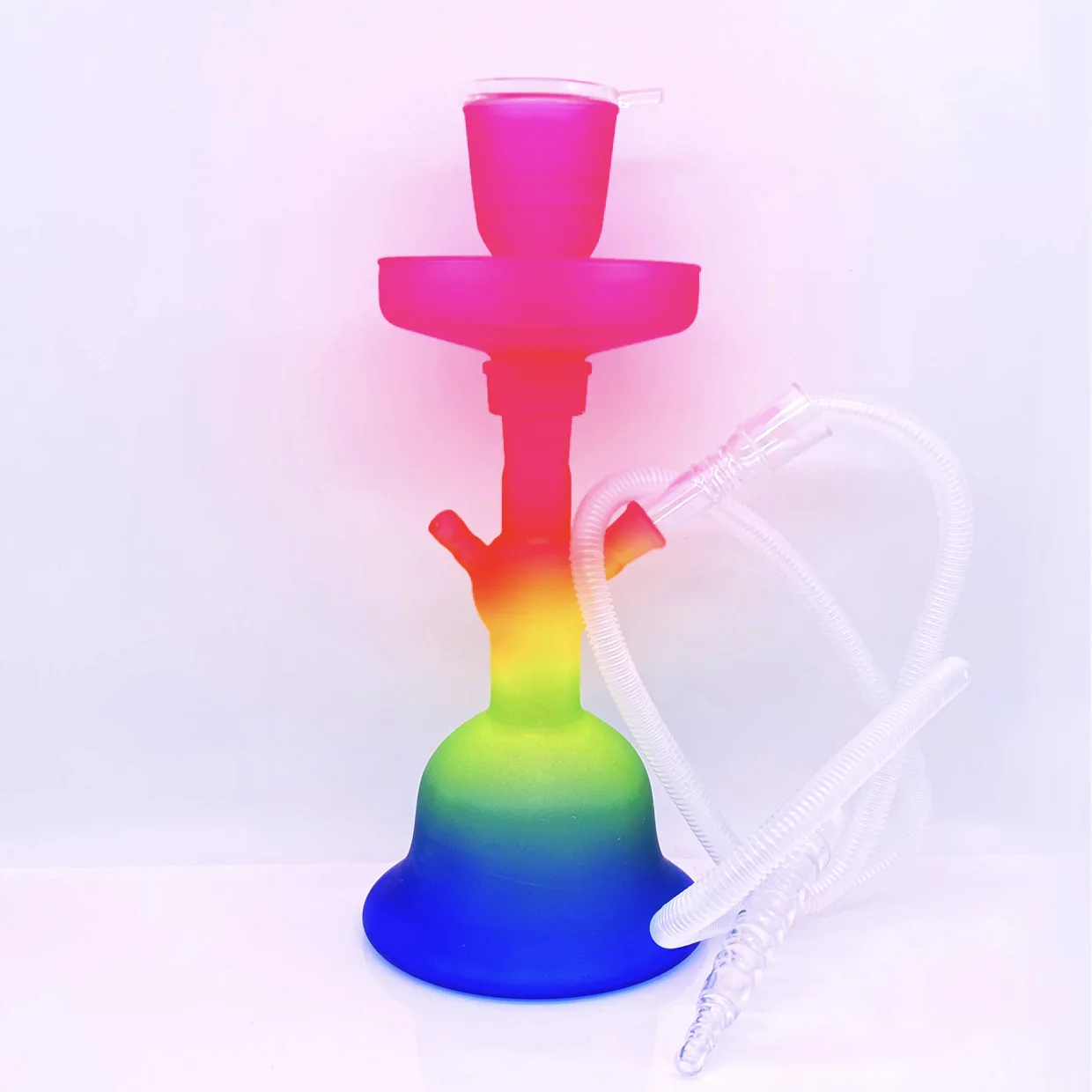 Clear Glow Glass Hookah LED Light Smoking Set Water Pipes Shisha Narguile Full Large Chicha shesha hubbly bubbly hookah
