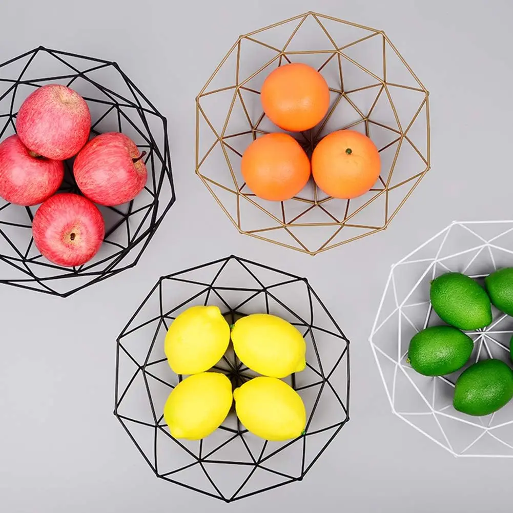 Fruit Bowl Metal Iron Art Wire Fruits Storage Basket for Kitchen Countertop Home Decor