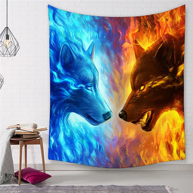 Siberian Wolf ~ Cross-border Amazon Nordic Song of Ice and Fire Wolf totem wall decoration tapestry hanging cloth
