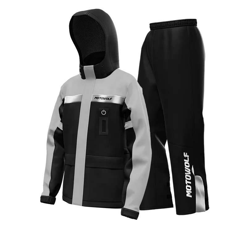 MOTOWOLF Hot selling waterproof and windproof rain suit outdoor travel cycling leisure motorcycle raincoat