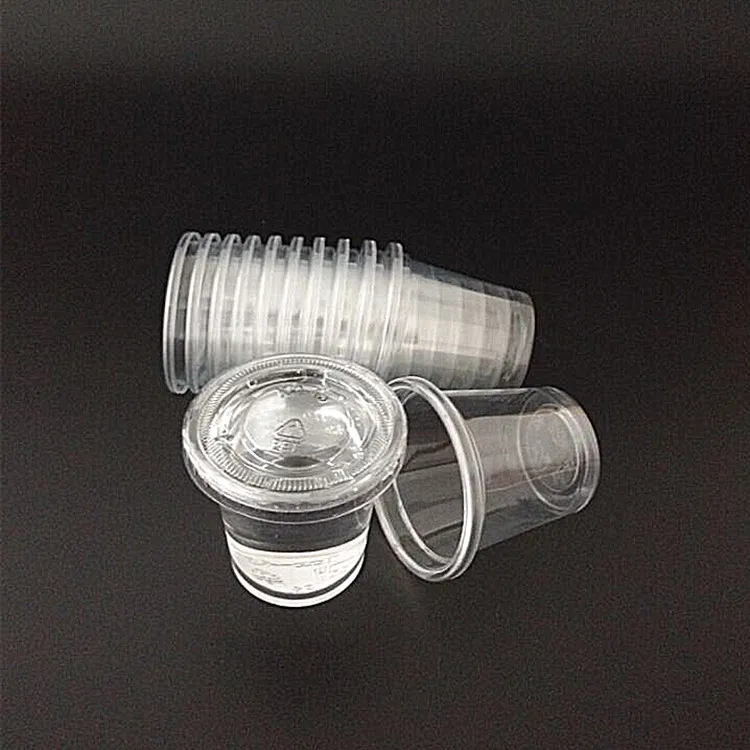 Custom printing logo 12oz 16oz 24oz clear cold drink pp pet pla disposable plastic cups with lids U-shaped boba bubble tea cup