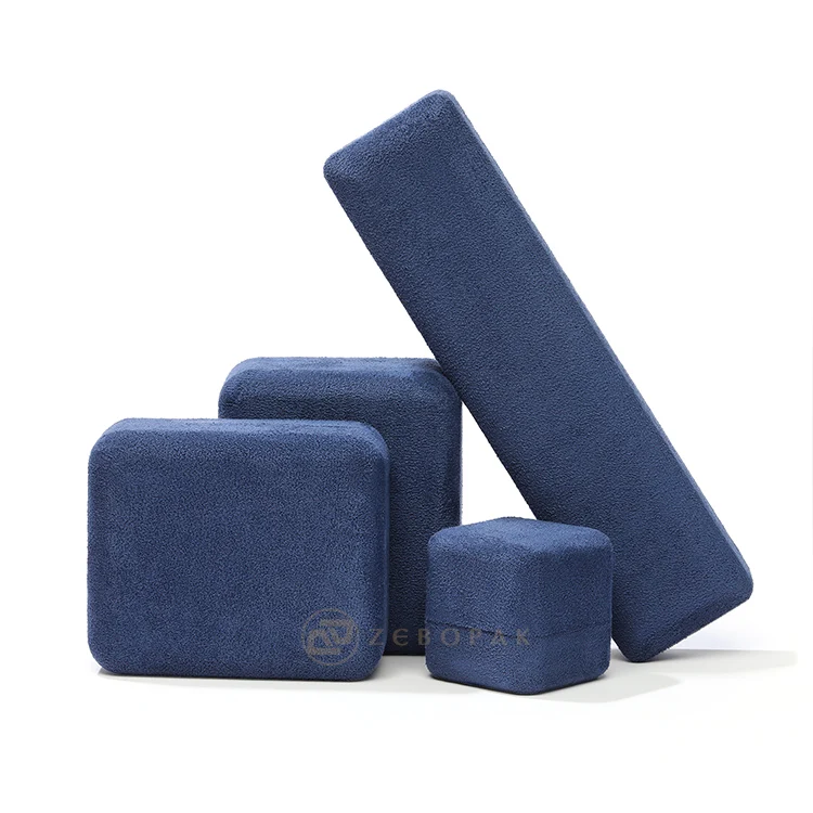 Factory wholesale velvet gift jewellery jewelry packaging box personalised jewellery boxes with logo custom for ring/bracelet