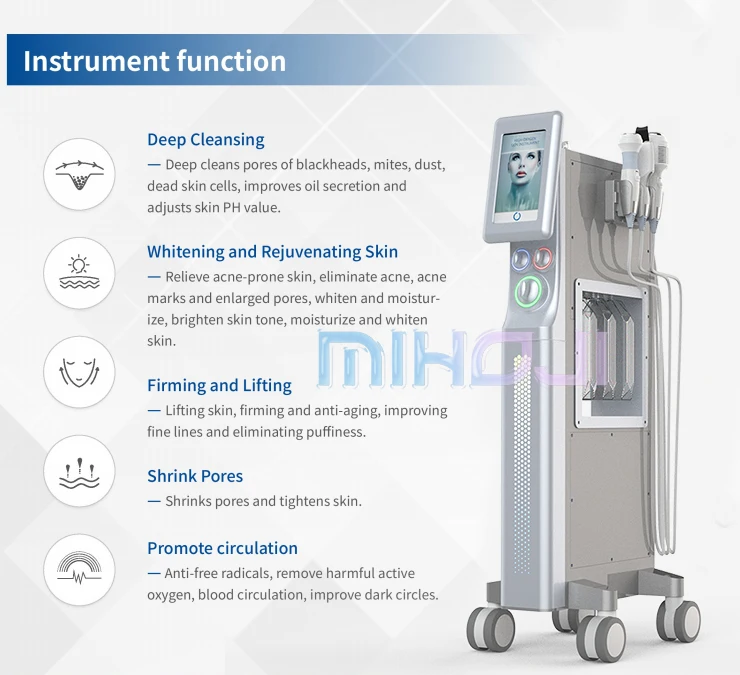 vertical facial machine 2024 face lift h2O2 hydra dermabrasion hydro machine