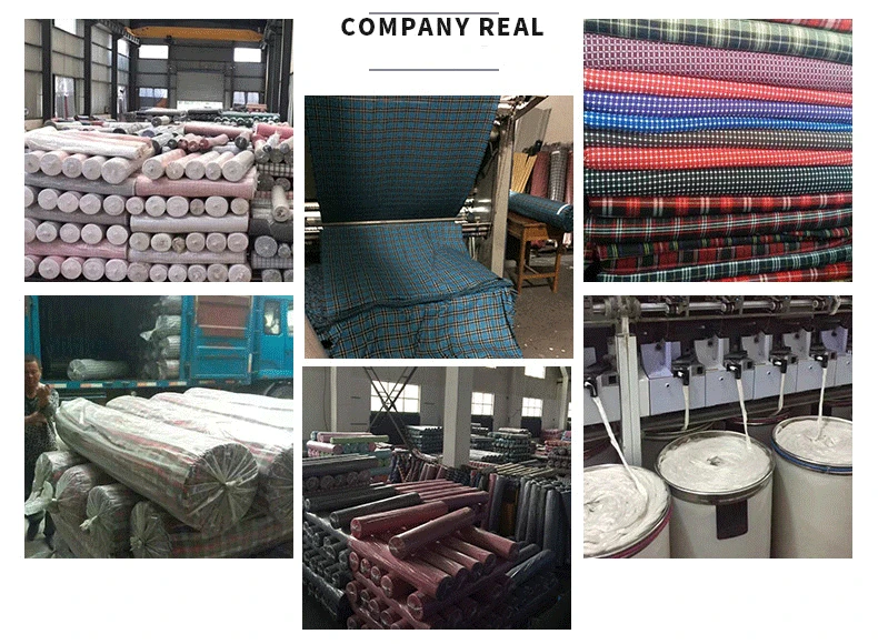 Factory directly support fashion polyester cotton blend fabric woven plaid check fabric shirt cloth seersucker  fabric