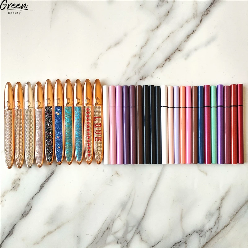 newest private label magic black waterproof liquid rose gold eyeliner lash glue eyelashes pen for strip eyelashes