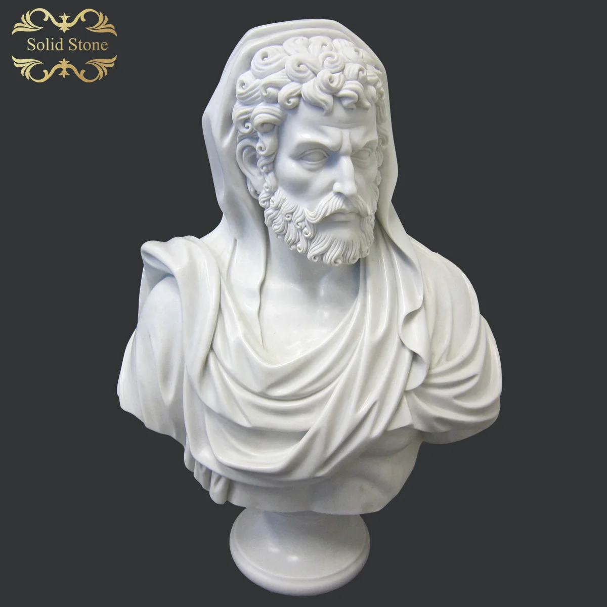 Factory direct price carved Roman figure unique fabric like marble Statue bust