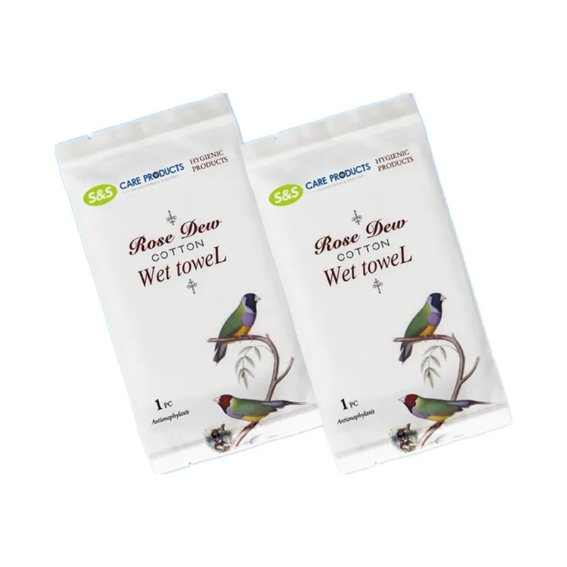Одноразовые освежающие Роза росы влажный хлопок воде салфетки для очистки лица влажных салфеток