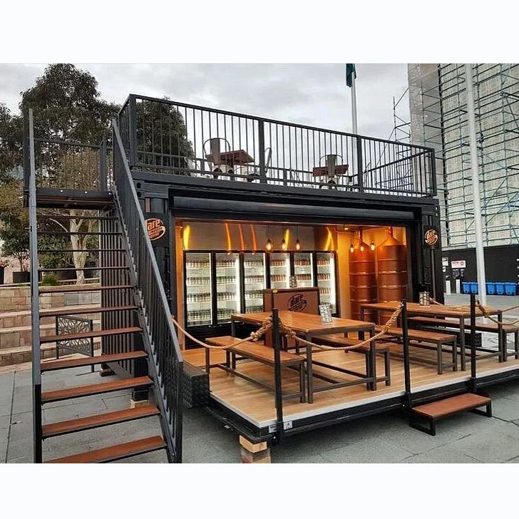 Luxury modular prefab container restaurant coffee bar food kiosk container