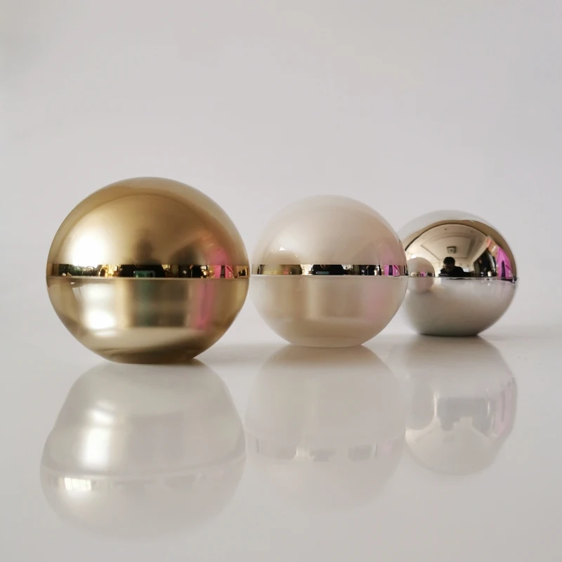 
hot sales plastic material acrylic round ball shaped cream jar in stock 