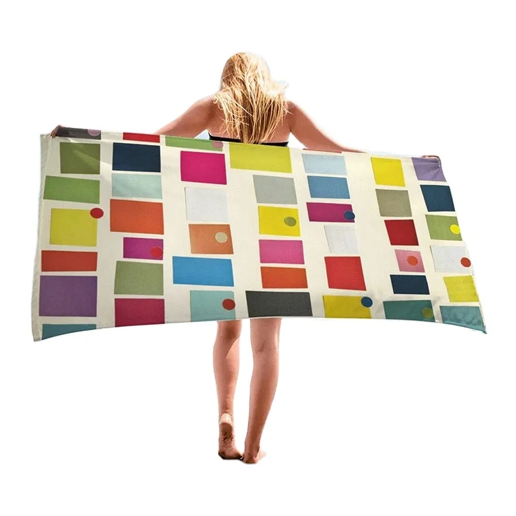 Sports sweat  beach towel thick velour towel microfiber coral fleece beach sports towel quick dry