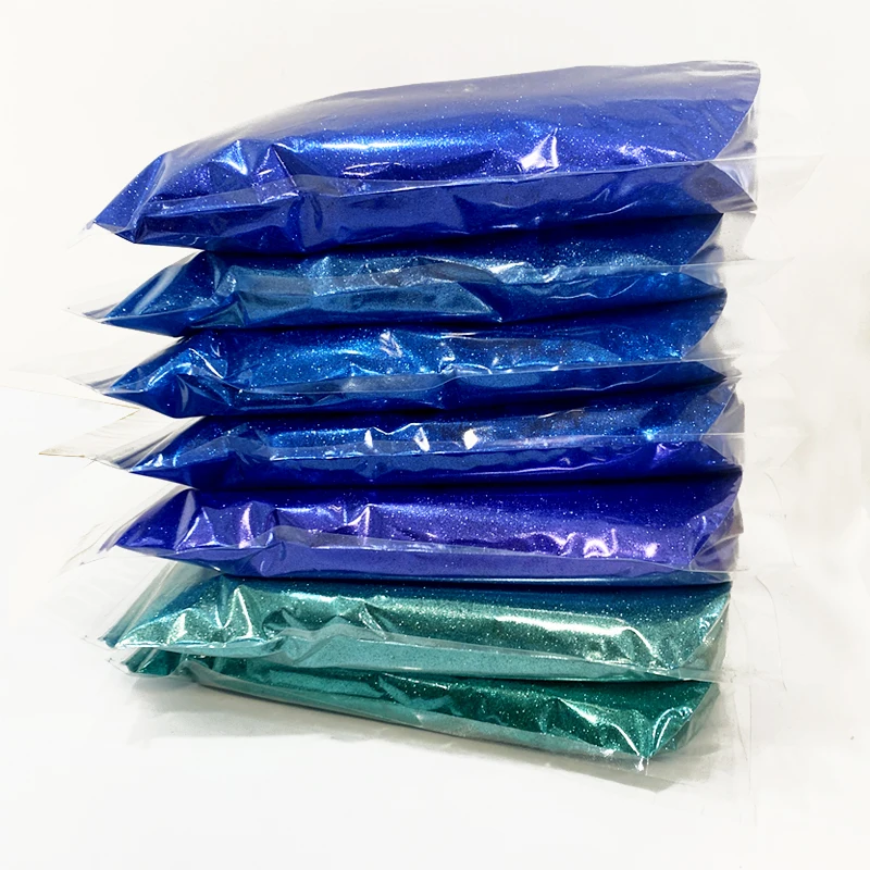 Hot Selling  Blue Fine Glitter Powder Solvent-resistant Metallic Blue Craft Resin Fine Glitter Christmas Blue Glitter Powder