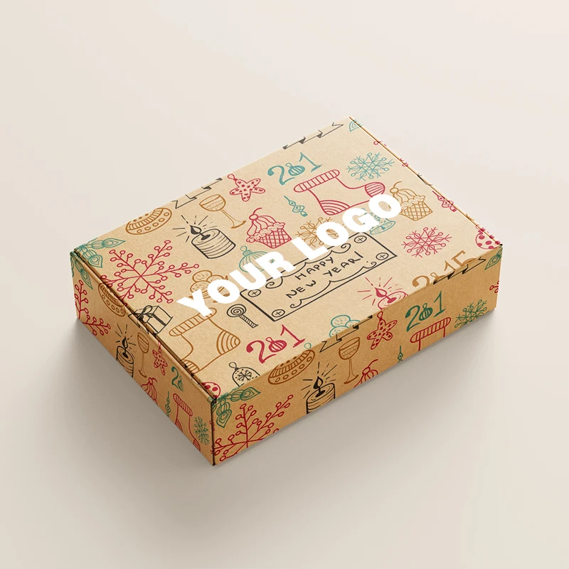 New Year Customized Christmas Gift Eco Friendly Custom Paper Packaging Shipping Box