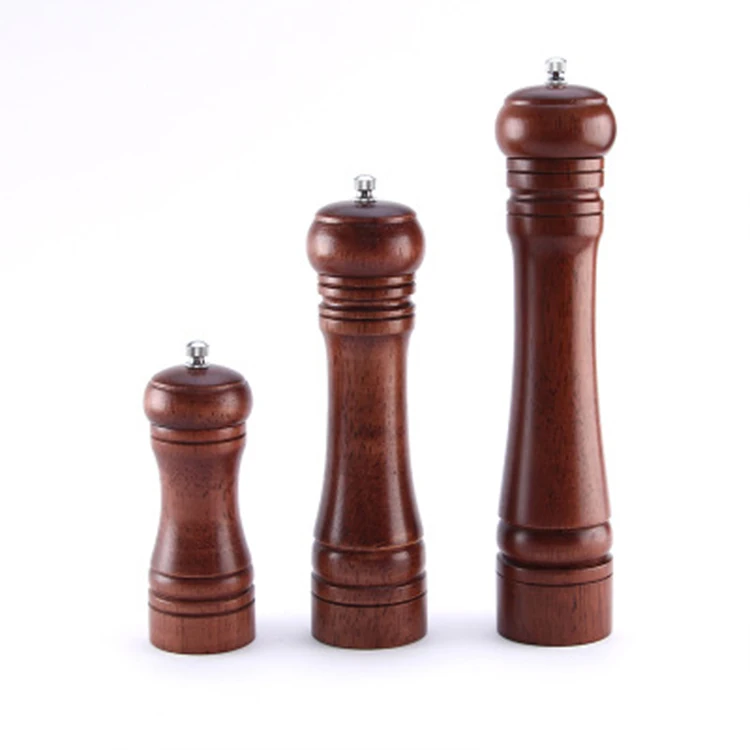 
Factory custom logo salt and pepper grinder set wooden pepper grinder for kitchen 