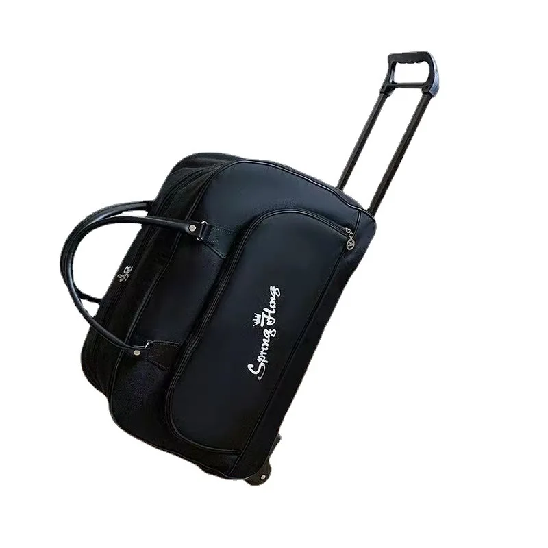 2024 Wholesale Large-capacity Trolley Travel Bag Custom L ogo Portable Bag Travel  Handbag Foldable Tote Bag