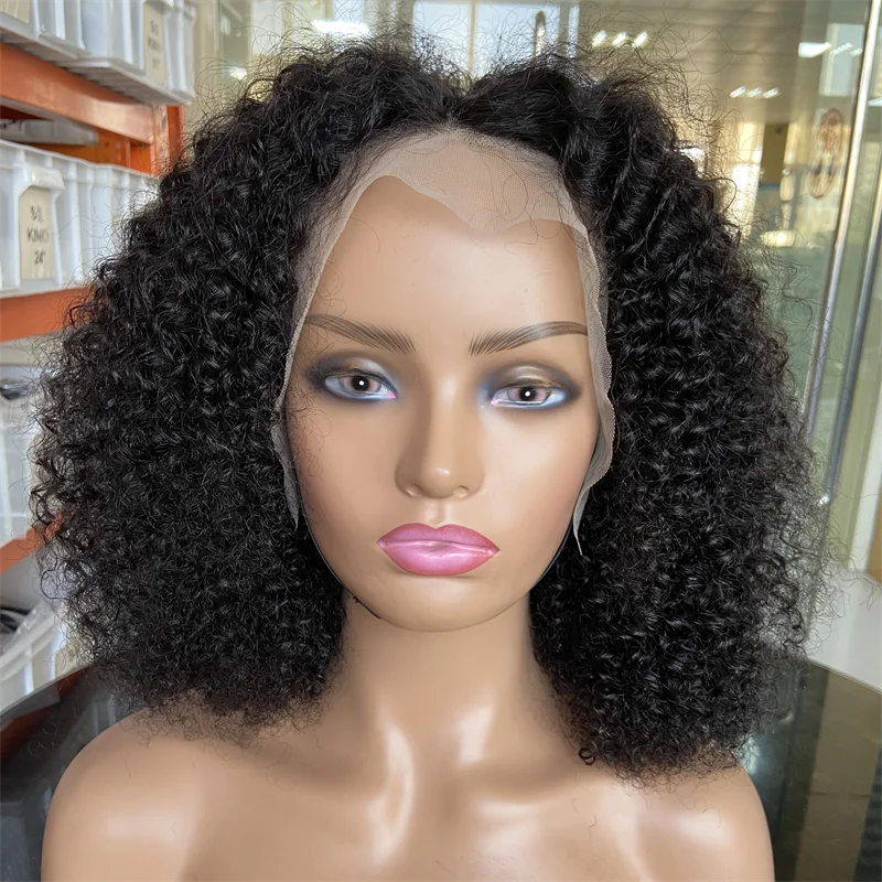 Cheap Brazilian Short Bob Lace Front Wig Hd Lace Frontal Wigs Human Hair Kinky Curly Glueless Full Hd Lace Wigs For Black Women