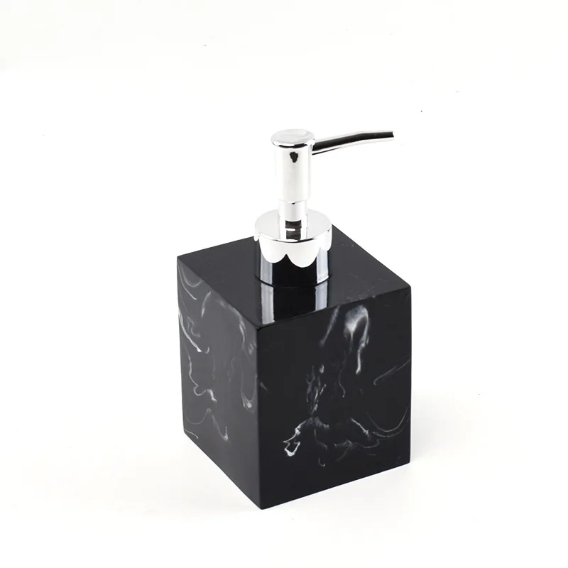 hotel black marble foam lotion bottle colored pump kitchen bathroom resin cosmetic hand foaming liquid soap dispenser  bottle