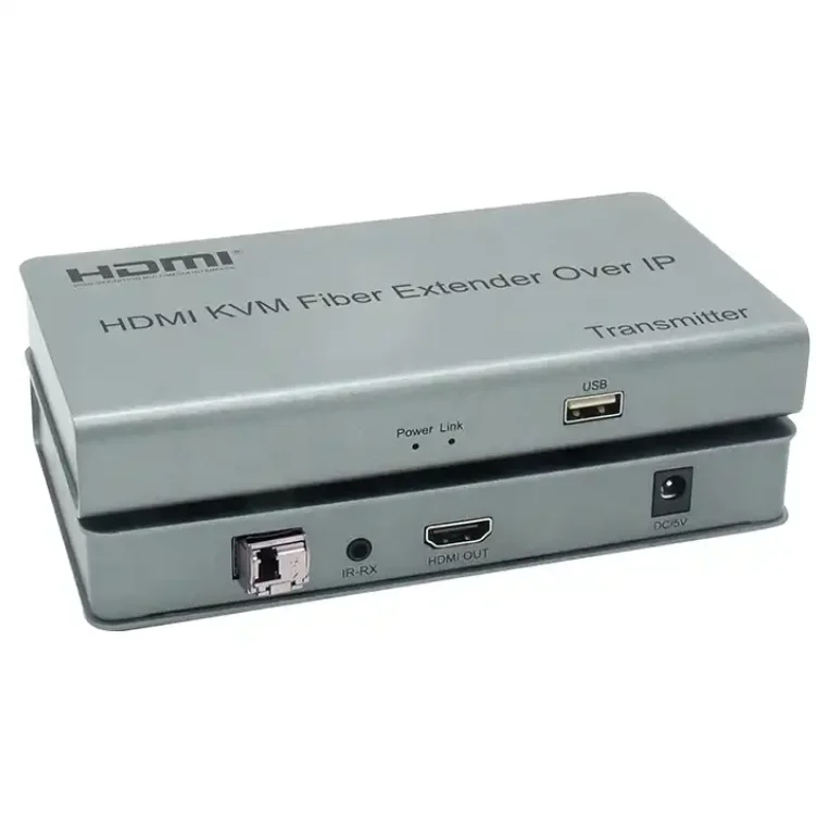 1080P 60Hz HDMI loop KVM Fiber Extender over IP support 20KM one to multipoint Metal Housing long distance extender