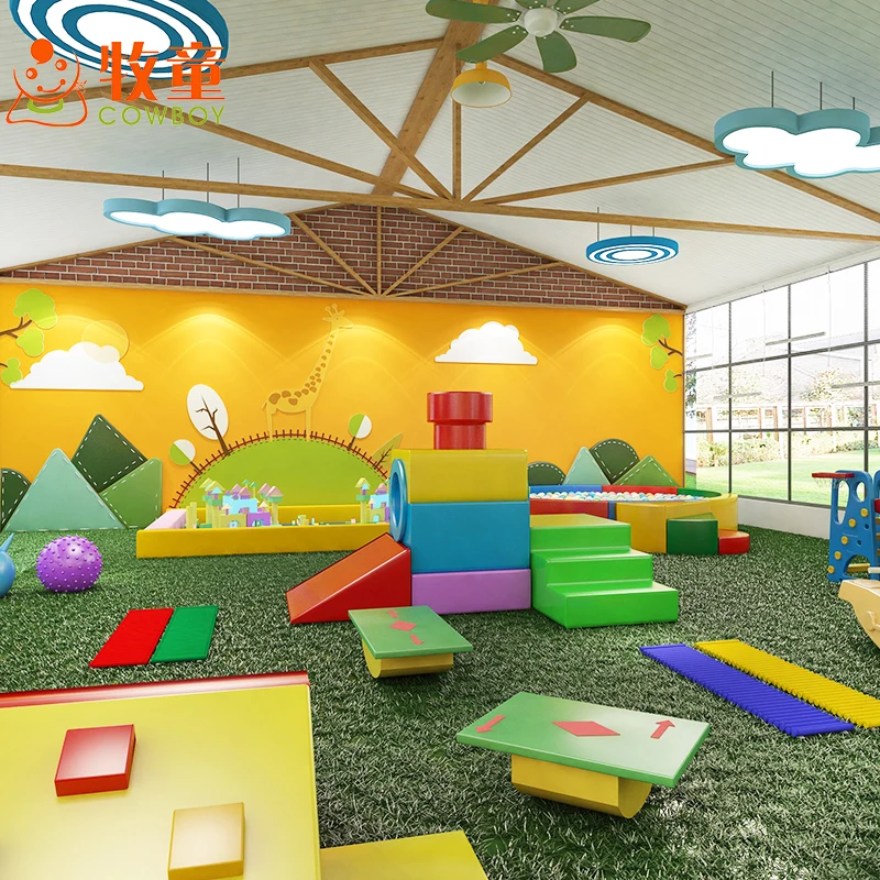 Preschool Indoor Soft Playground Equipment   Cafe  Soft Play set from Manufacturer