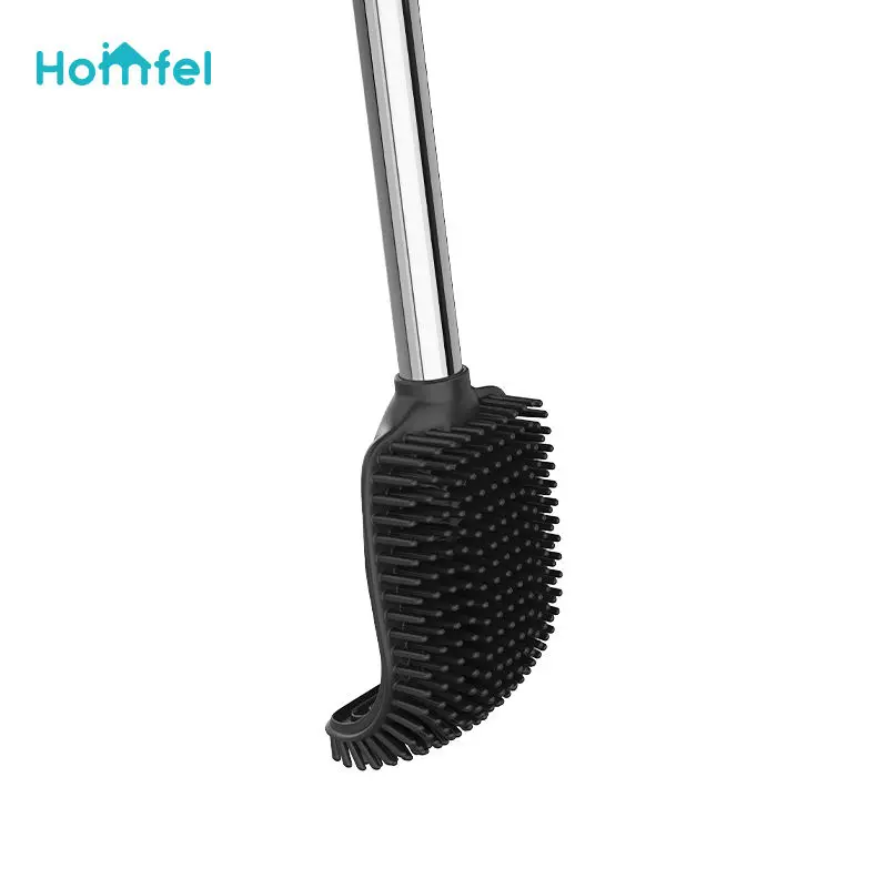 Hot nice look Europe style Stainless Steel SS compact Bathroom TPR 2.0 Toilet Brush Holder SET durable Toilet Brush