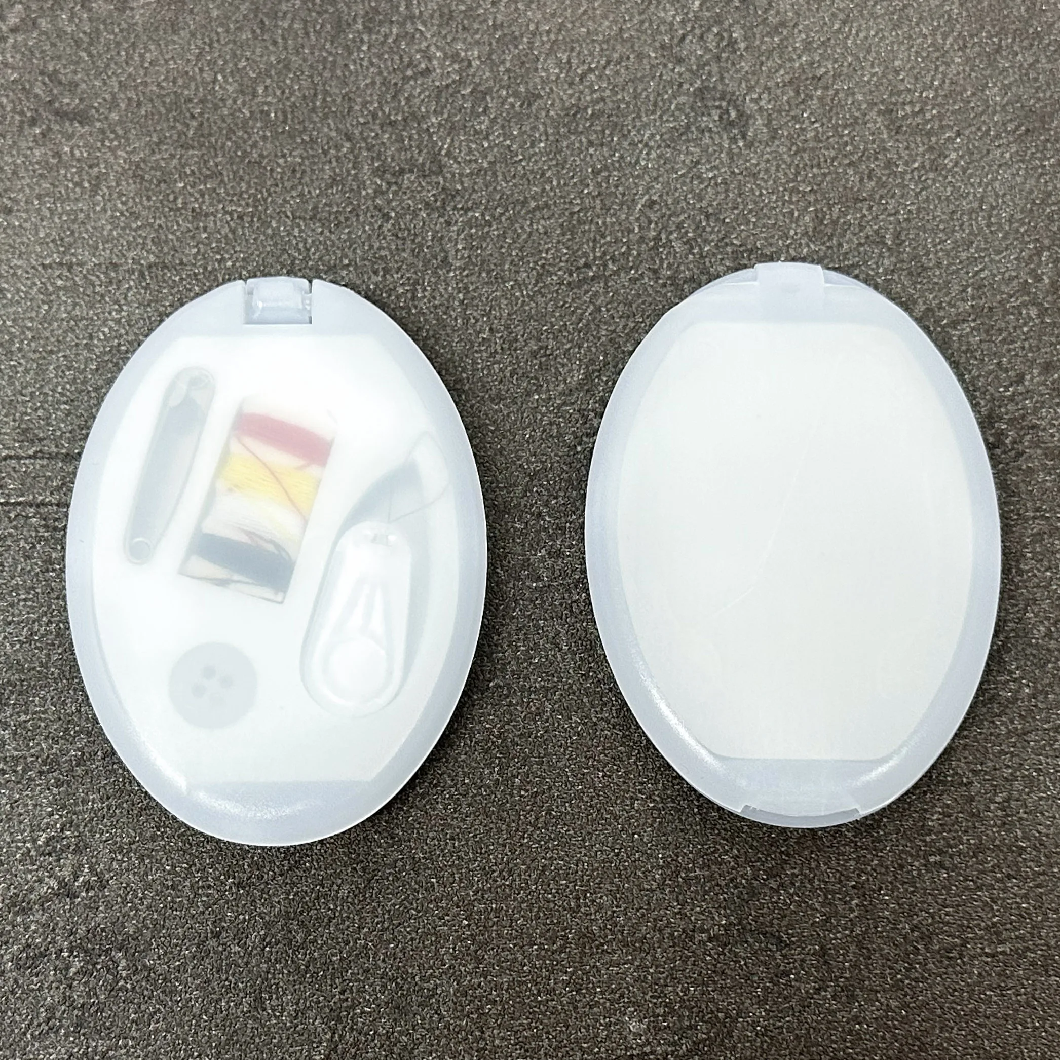 Customized Logo Pocket Sewing Box with Mirror, Folding Needlework Tools Set, Travel Sewing Accessories