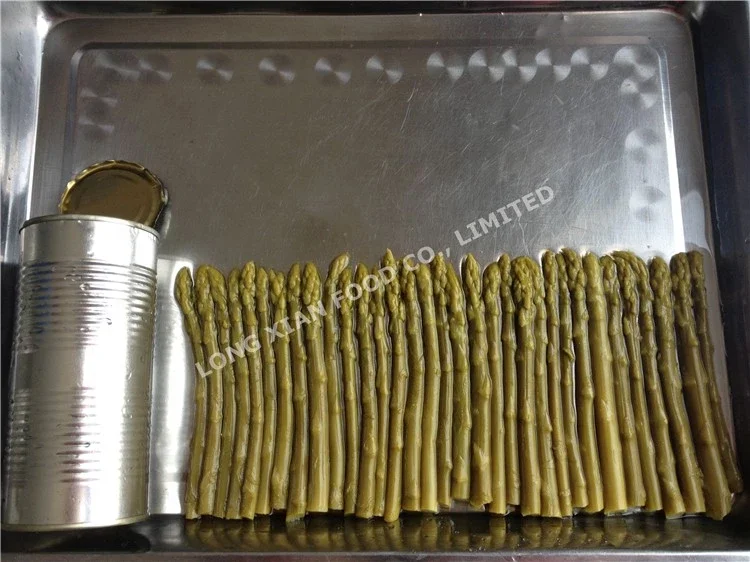 Delicious Best Canned green Asparagus spears tips  in tin in jar 370ML