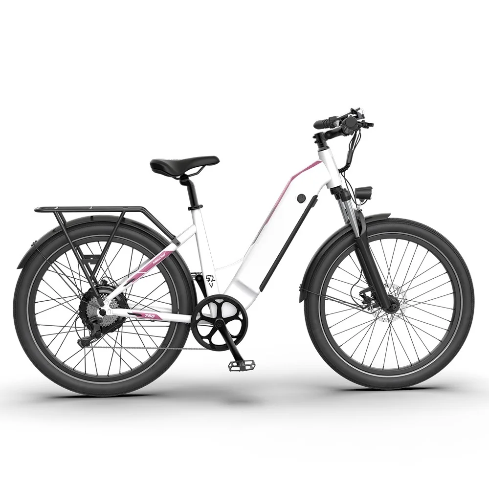 750W Motor Ebike 26 2 4 Inch Fat Tire Electric Cycle New With Women Popular 52V 15ah Bicycle