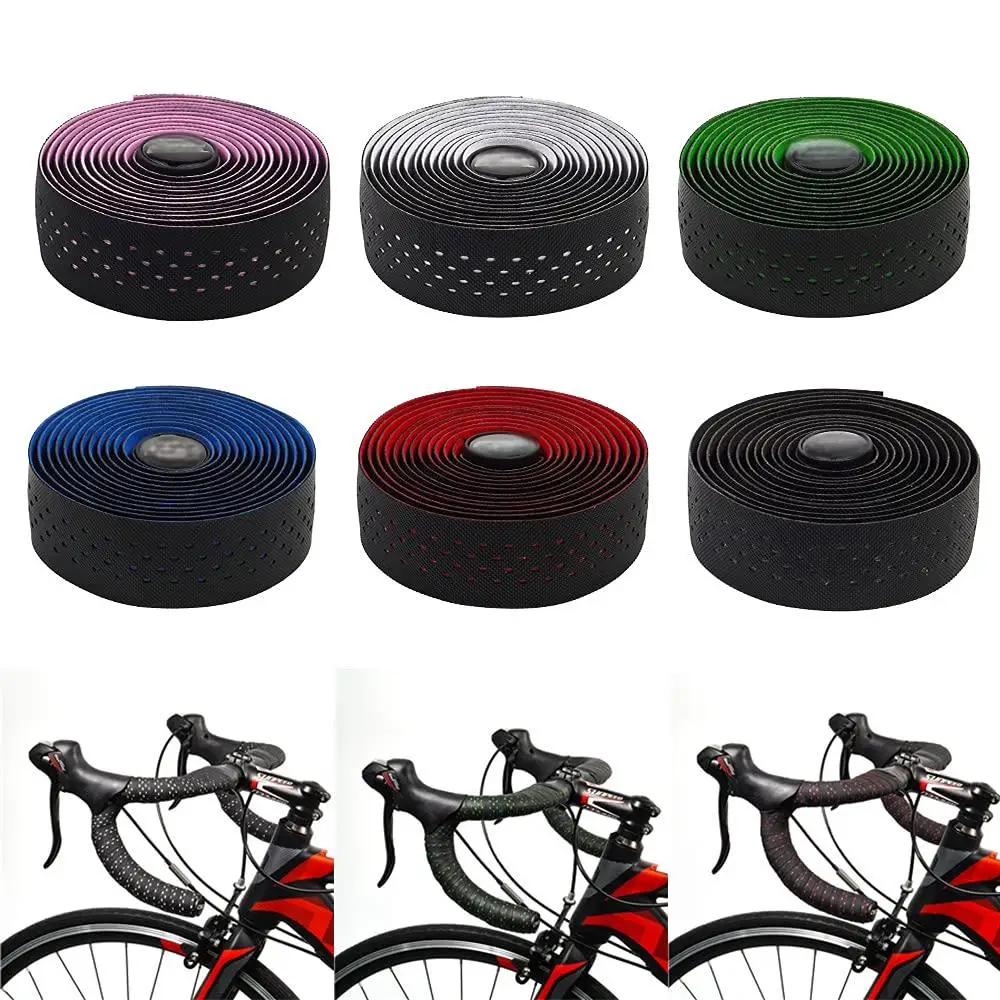 Pu Bicycle handlebar grips and tape, Thick Road Bicycle Bar Tapes, 2 Pcs/set Cycling Handle Wraps for Mountain Bike Wholesale