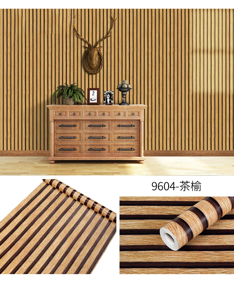 2024 New Design Kitchen Cabinet Wrap Self Adhesive Wallpaper Wall Paper Furniture Sticker Vinyl Wood Grain PVC Film