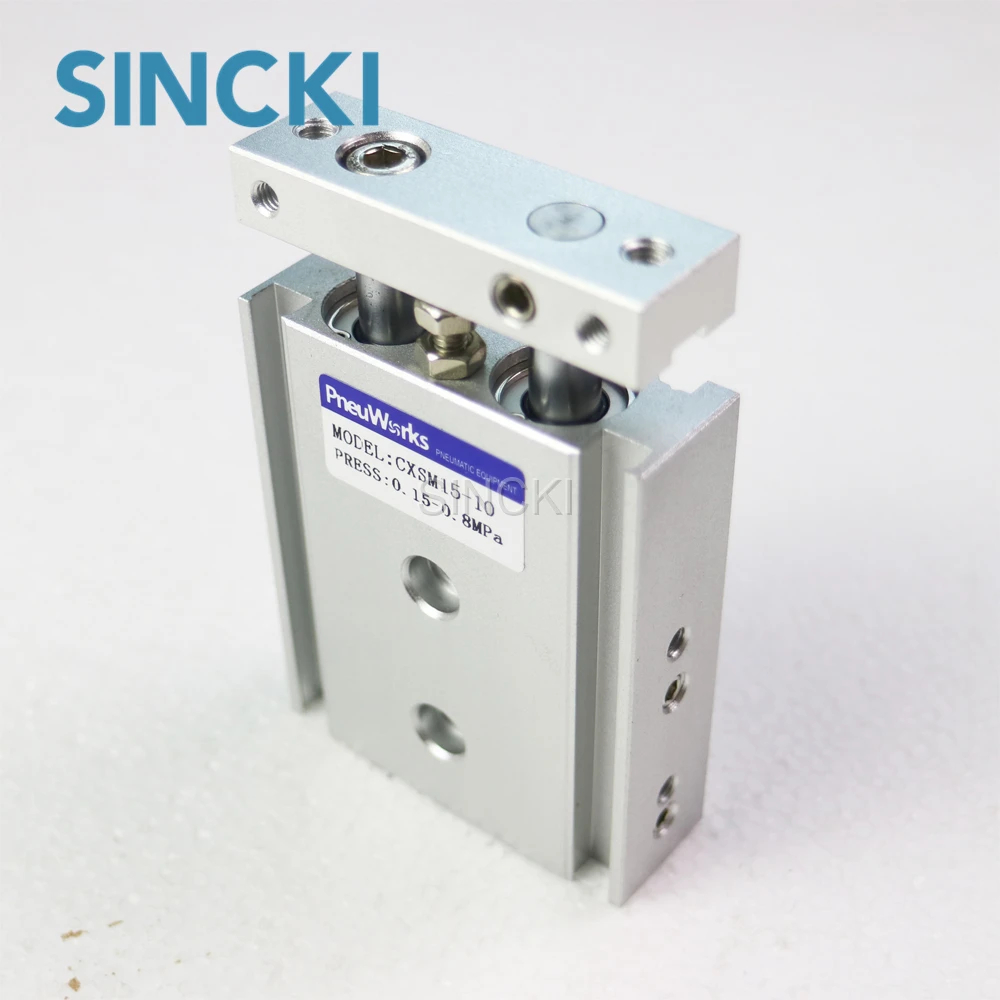 China CXSM 20 mm Bore Alloy Tri-Rod Cylinder Pneumatic Air Cylinder Double Shaft Air Cylinder