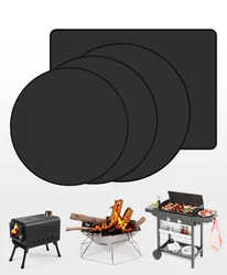 500gsm Heavy duty silicone coated fiberglass fire-rpoof grill mats for outdoor grill deck protector