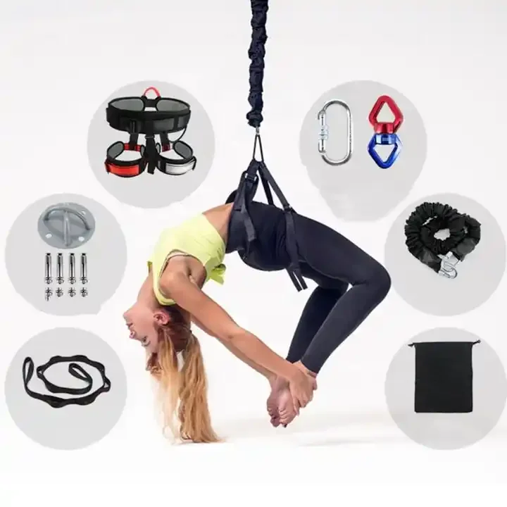 60kg 80kg 100kg 150lbs 200lbs aerial bungee jumping equipment full set yoga bungee dance cord