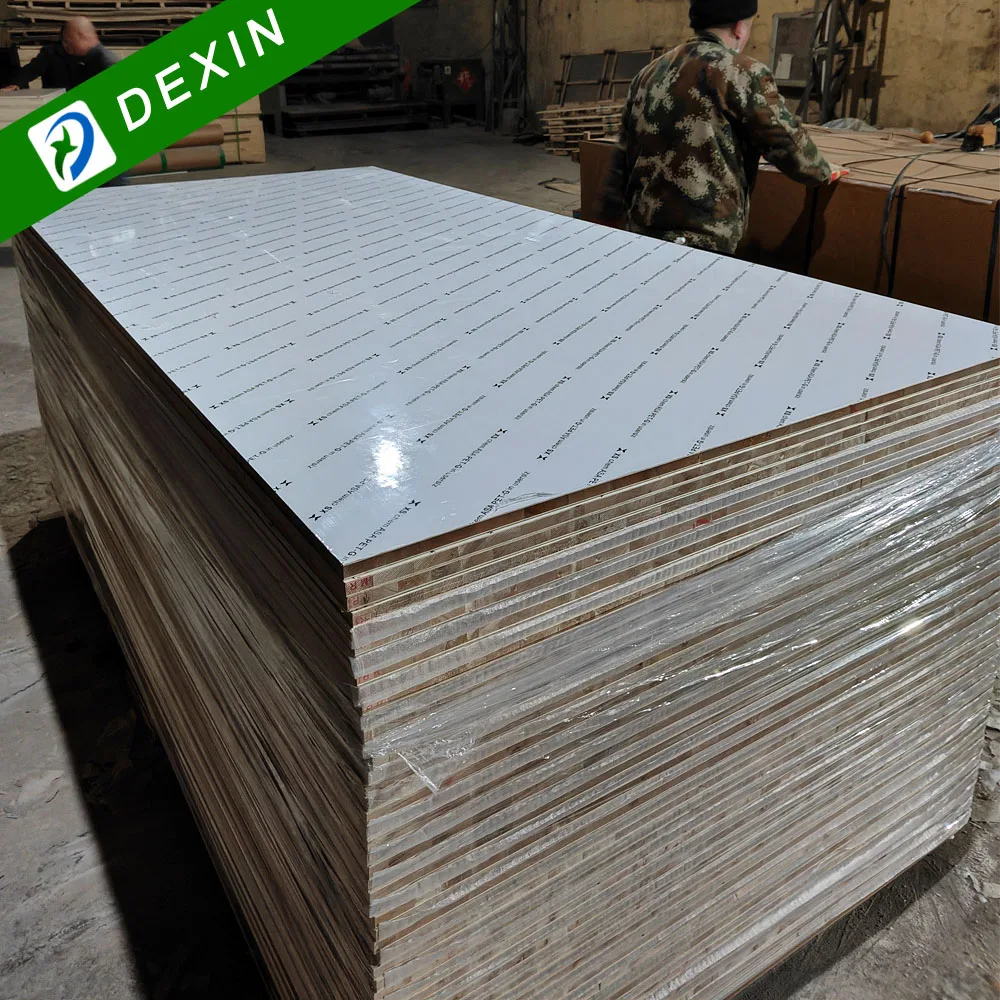Eco Friendly 1220x2440mmx18mm High Gloss PET Block Board for Cabinet Door