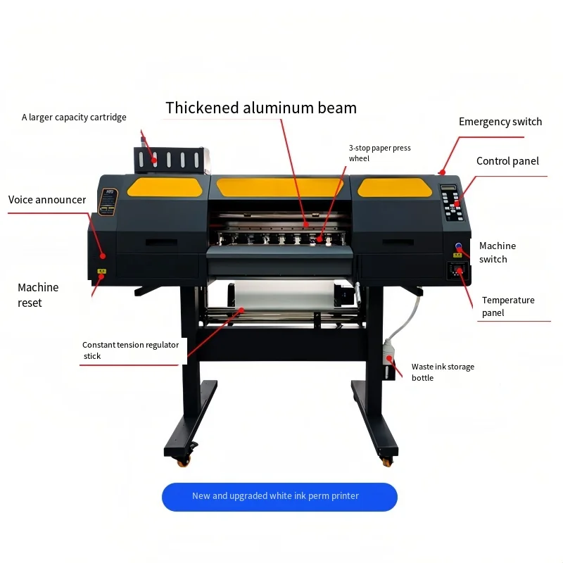 Digital Hot Stamping Printer 4-Head High-Speed I3200 Automatic Roll-To-roll Fashion Logo Clothing Printing rinter
