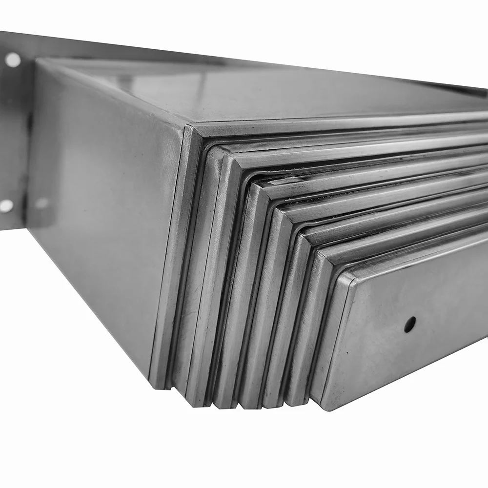 Machine tool durable  steel telescopic way cover