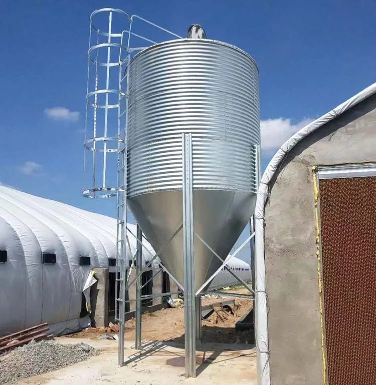 Hot sale small 10-50 ton steel feed silo for farm chicken feed production line