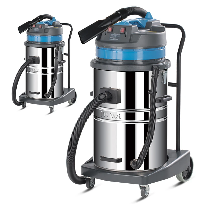 Blue 70L Large Capacity Car Beauty Vacuum Cleaner Wet and Dry Stainless Steel Bucket Silent auto vacuum cleaner