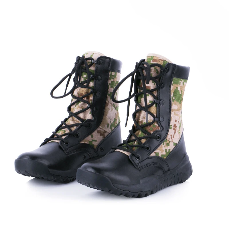 Factory Price Lightweight High-Top Hiking Combat Boots Durable Oxford Rubber Work Men Tactical Boots